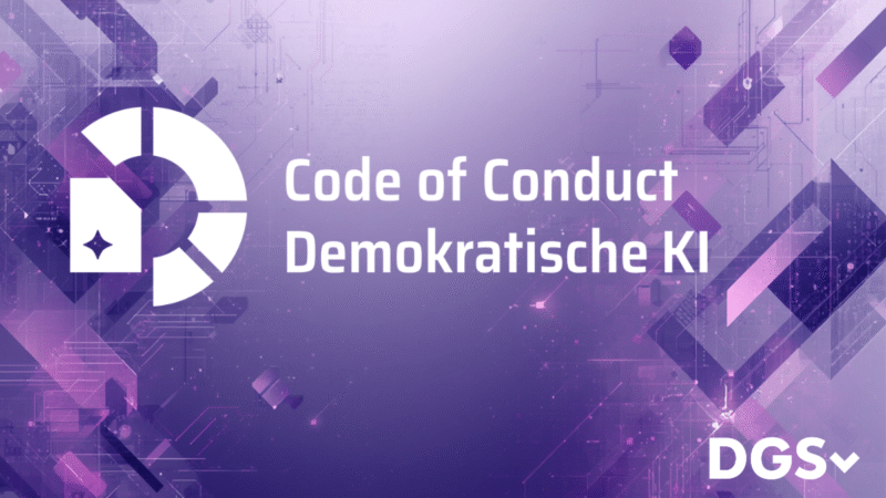 Code of Conduct Demokratische KI von DGSv unterzeichnet